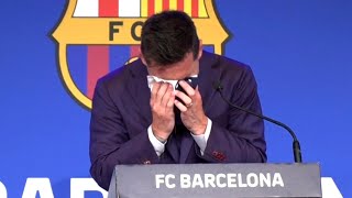 Tearful Lionel Messi Says Goodbye To Barcelona English Subles