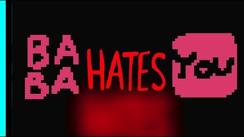 the Baba Is You pack that tells you not to play it