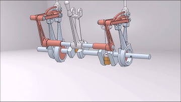 Vertical Twin Steam Engine with Reverse Gear