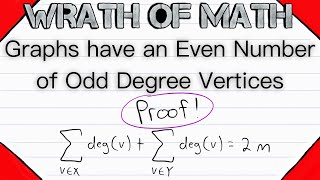 Proof: Every Graph has an Even Number of Odd Degree Vertices | Graph Theory