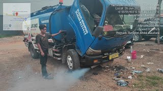 Toyota Dyna track smokes... white smoke, no power. problem is clogged injector