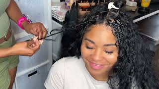 How To Get Your Boho Braids Super FULL! | The Sew-in Look | Knotless Tutorial screenshot 4