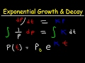 Exponential Growth and Decay Calculus, Relative Growth Rate, Differential Equations, Word Problems