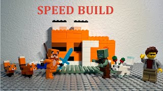 Lego Minecraft The Fox Lodge - Speed Build! (set number 21178)