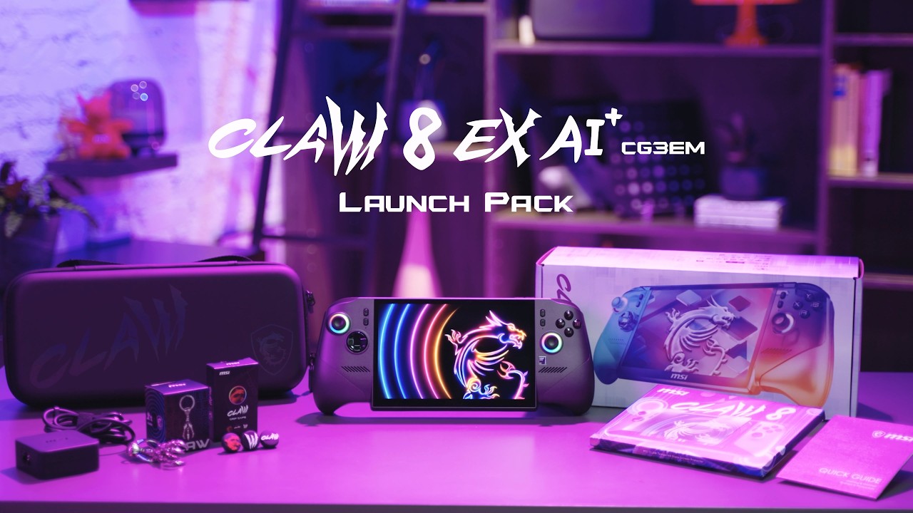 Claw 8 EX AI+ Launch Pack Unboxing - Grip and Game | Accessories for Peak Gaming Handheld | MSI