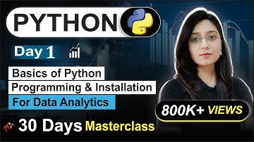 Python for data analyst | day 01 | 30 days free course | beginners to advance | python with project