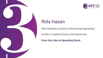 University of Toronto 3MT Final 2025: Rida Hasan