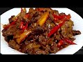 Menu buka puasa dan sahur osengoseng daging sapi bumbu iris