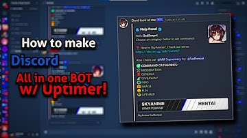 How to make an Uptimer Discord Bot with Moderations commands and more! | No Coding Require
