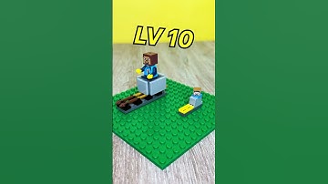 Level 1 VS Level 999 LEGO Minecraft Minecart… #lego #minecraft