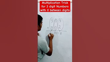 Multiplication Trick for 3 digit Numbers with 0 between digits- 909 and 702 #math #multiplication