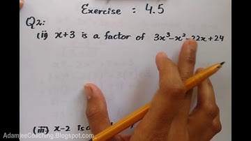Mathematics 10th | Exercise 4.5 | Q.1, Q.2 & Q.3