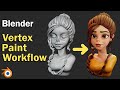 Full Vertex Paint Workflow In Blender | Blender Painting Tutorial