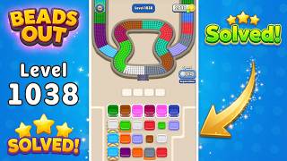 Famous 🧠 Beads Out Level 1038 Walkthrough & Gameplay | Puzzle Solution 🎮 Net Worth