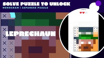 UNLOCK  LEPRECHAUN -NONOGRAM - JAPANESE PUZZLE GAME - LEVEL 43