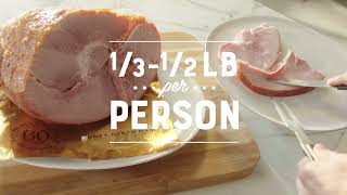 How much Honey Baked Ham is needed per person?