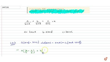 In any triangle  ltmath gt  ltmrow gt  ltmi gtA lt/mi gt ltmi gtB lt/mi gt ltmi gtC lt/mi gt l