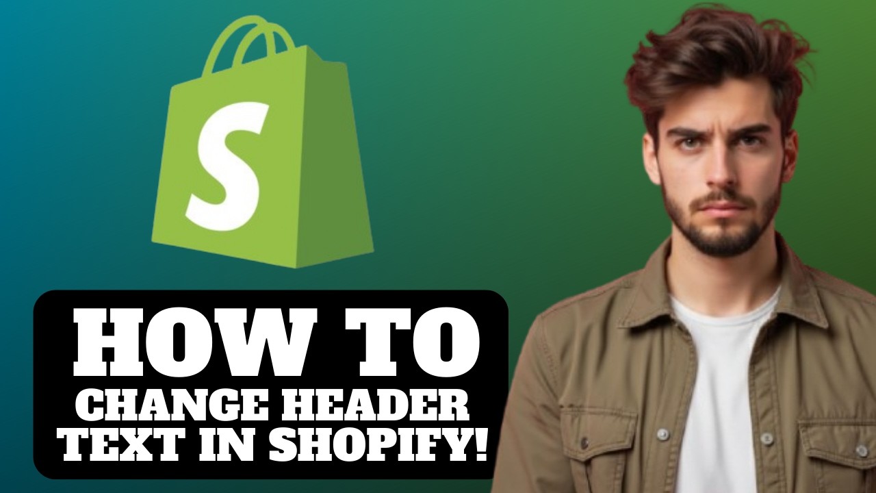 How to Change Header Text in Shopify 2026 - YouTube