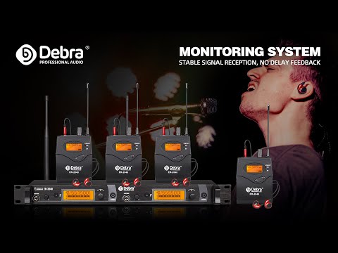 D Debra PRO UHF IEM ER-2040 Dual Channel Wireless in Ear Monitor System with Earphones