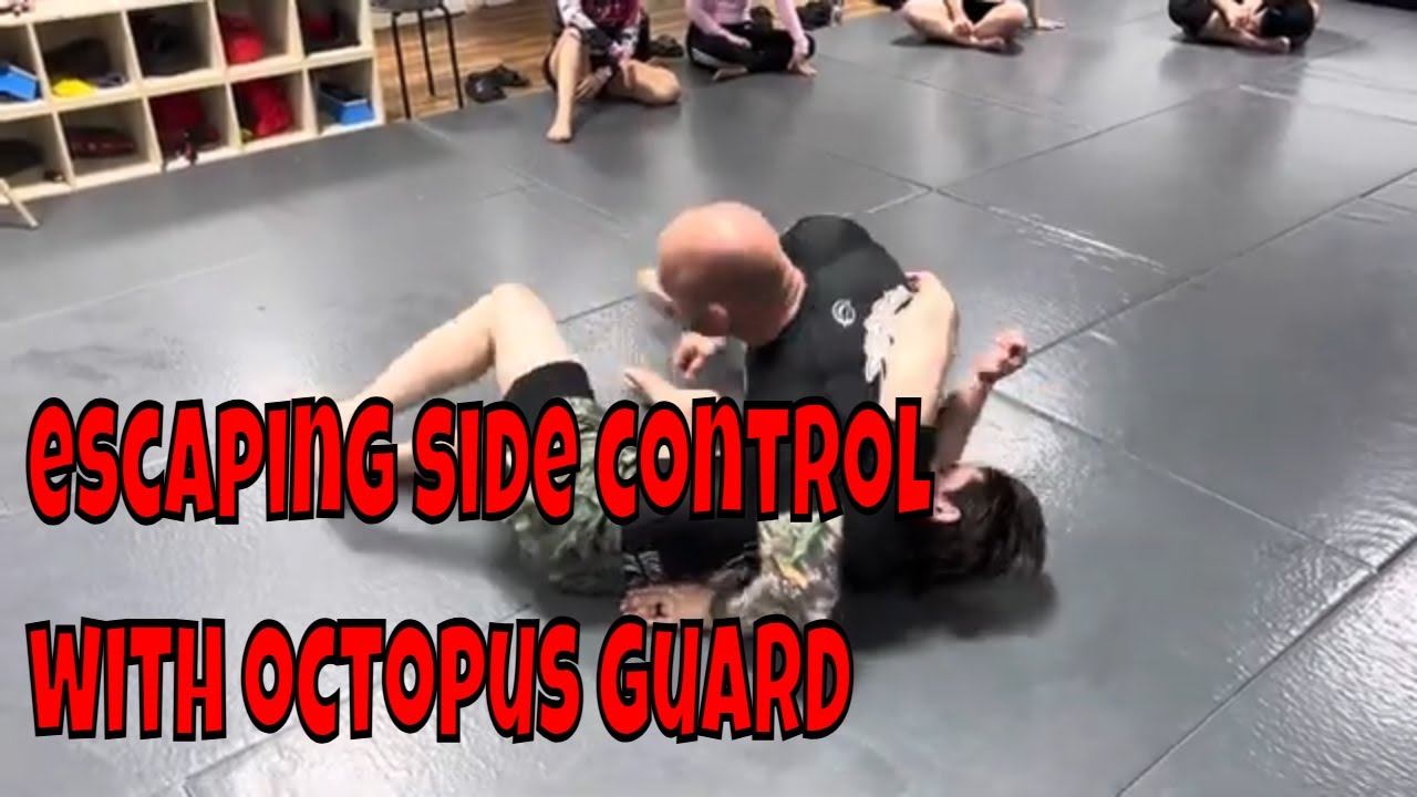 How to use the octopus guard position to escape from side control - YouTube