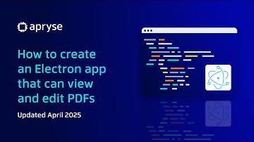 How to create an Electron app that can view and edit PDFs - Updated April 2025