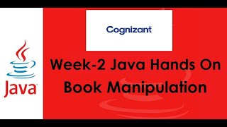 Book Manipulation Java Hands On | Week - 3  Hands On | Cognizant