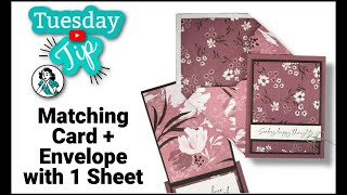 DIY Card and Matching Envelope: One Sheet Wonder Design