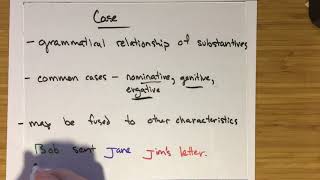 Topics - Linguistics: Grammatical Case