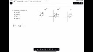 Review - Extra Exact Value Practice - #1