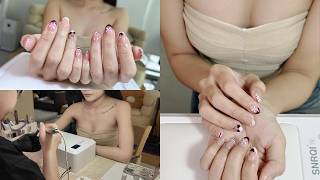 $10 NAILS - CHERRY, FLOWER and POLKA DOTS - Nail Salon for a Beautyful Teenager - Dragon Nail