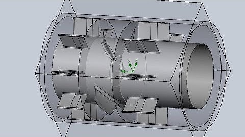 SolidWorks Flow Simulation - Large Supersonic Fan With Stator Fins Preview