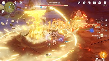 (AR 40) lvl 78 Ningguang vs Cryo and Pyro Regisvine | Genshin Impact