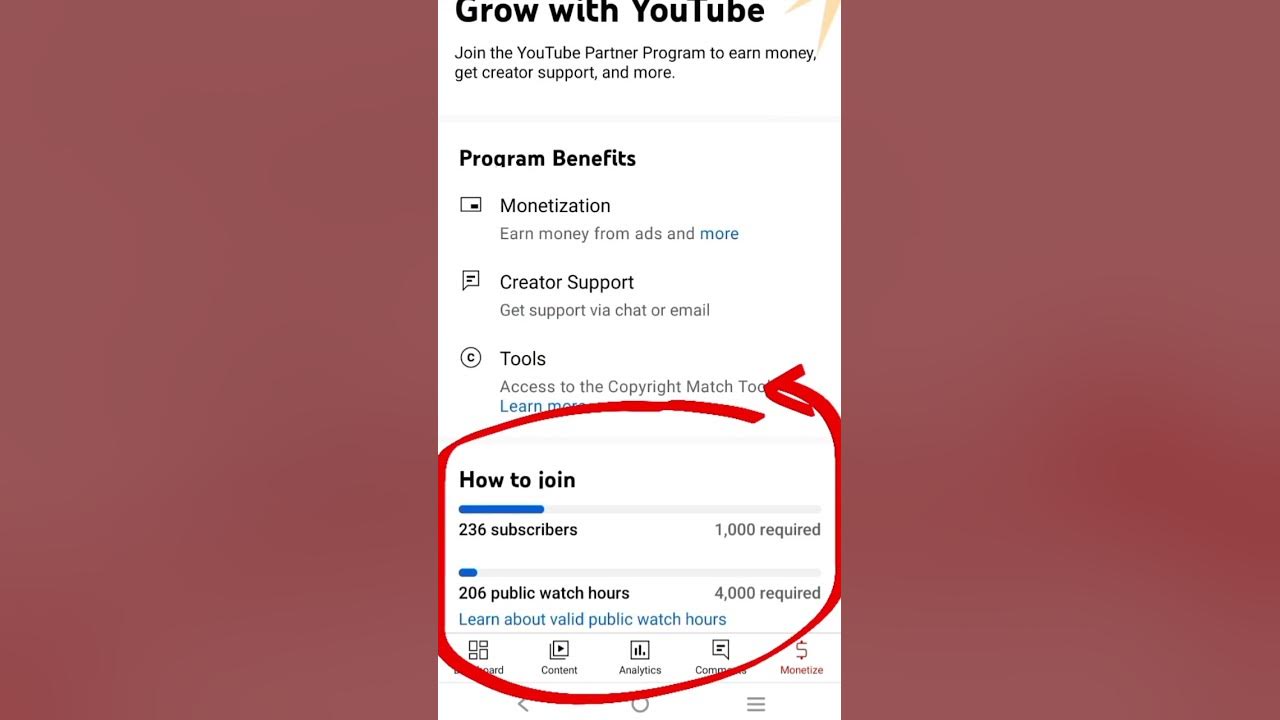 Monetization tab is now available on YouTube studio in mobiles #youtubeshorts #youtubeupdate