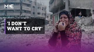 Palestinian girl tells her family not to cry after Israeli bombardment killed her father by Middle East Eye 50,772 views 2 days ago 1 minute, 28 seconds