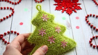 картинка: Елка крючком | Елочка крючком | Новогодняя игрушка крючком