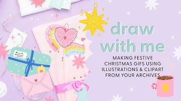 Creating Festive GIFs for Christmas Instagram Stories | Draw With Me Procreate Tutorial