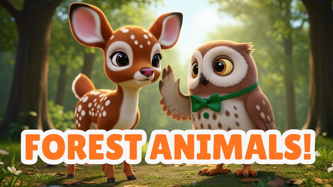 Forest Animals and Sounds for Kids 🐻🦊 | Learn Colors & Animals | For Kids & Toddlers 