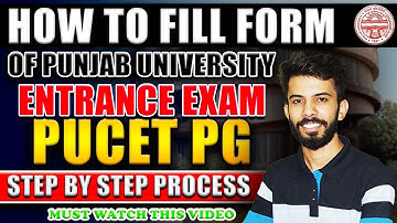 How to fill *PUCET-PG* Entrance Exam Form 2025| Step by Step process| PU Admission 2025|