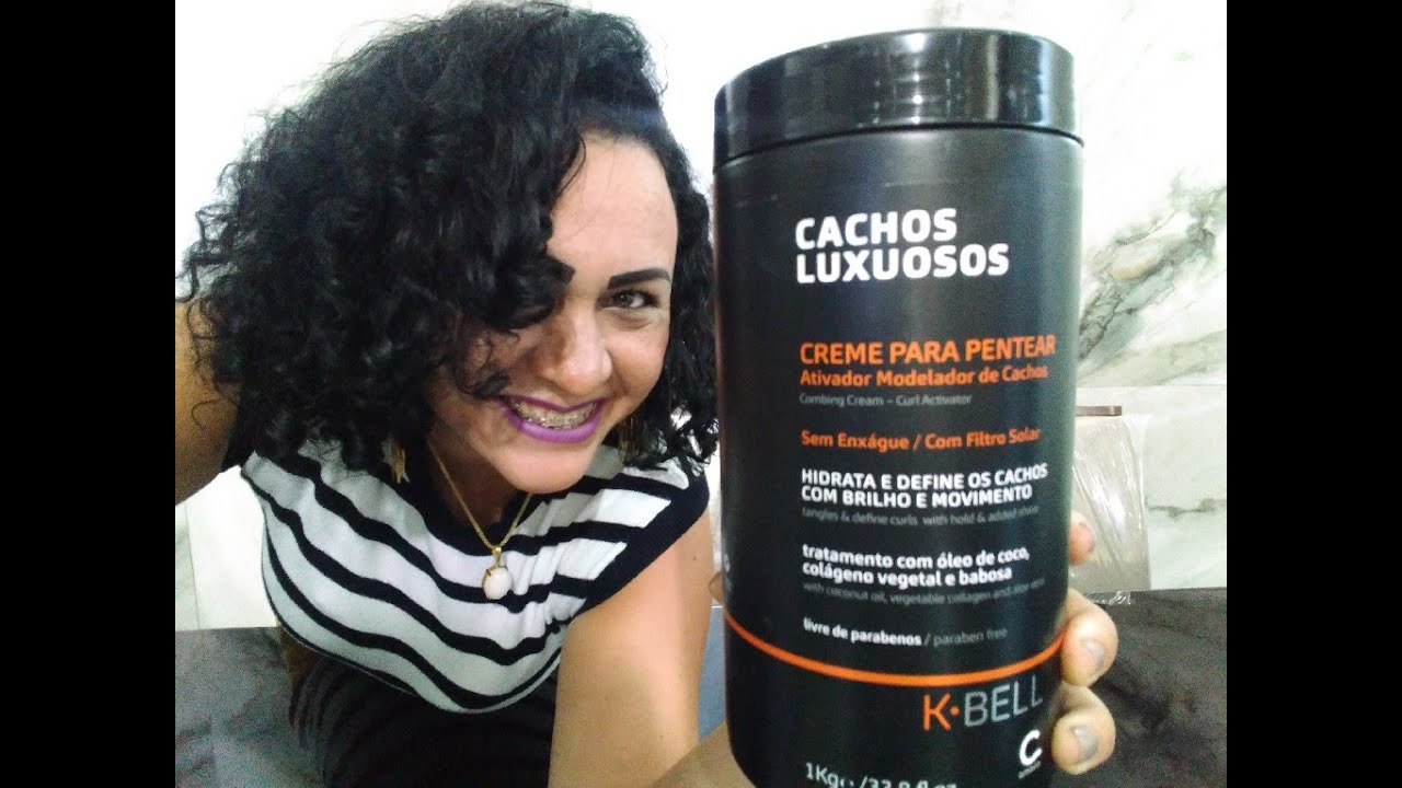 Creme de Pentear K-Bell Cachos Luxuosos 1Kg Amávia Modelador de Cachos
