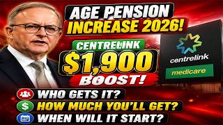 🚨 Age Pension Increase 2026: Centrelink $1,900 Boost – Who Gets It & When?