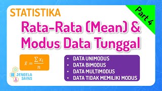 Statistika Part 4 Ukuran Pemusatan Data Tunggal - Rata-Rata Mean Dan Modus