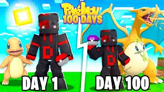 I Spent 100 Days In Minecraft Pokémon (Pixelmon)