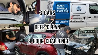 Magic Of Car Cleaning 3 Cars Transformed In 9 Hours Wash Wheels Express