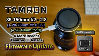 How to Firmware Update Tamron Lenses (with Tamron Lens Utility Software) screenshot 1