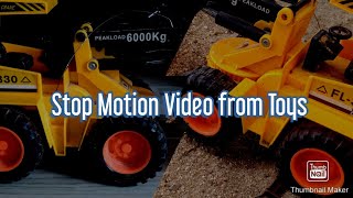 Stop Motion Video from TOYS( Backhoe Loader )