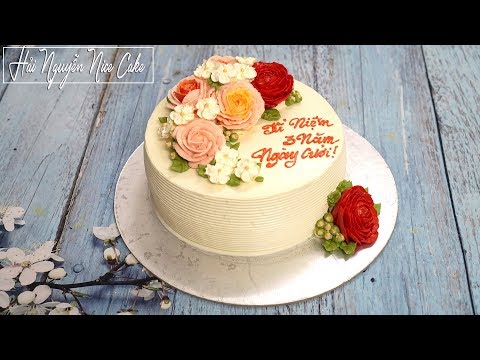 Trang Trí Bánh Kỉ Niệm Ngày Cưới Đơn Giản Và Ý Nghĩa - Decorate Cake For Wedding Anniversary | Foci