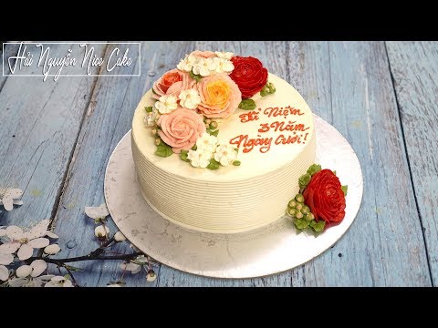 Trang Trí Bánh Kỉ Niệm Ngày Cưới Đơn Giản Và Ý Nghĩa - Decorate Cake For  Wedding Anniversary | Foci