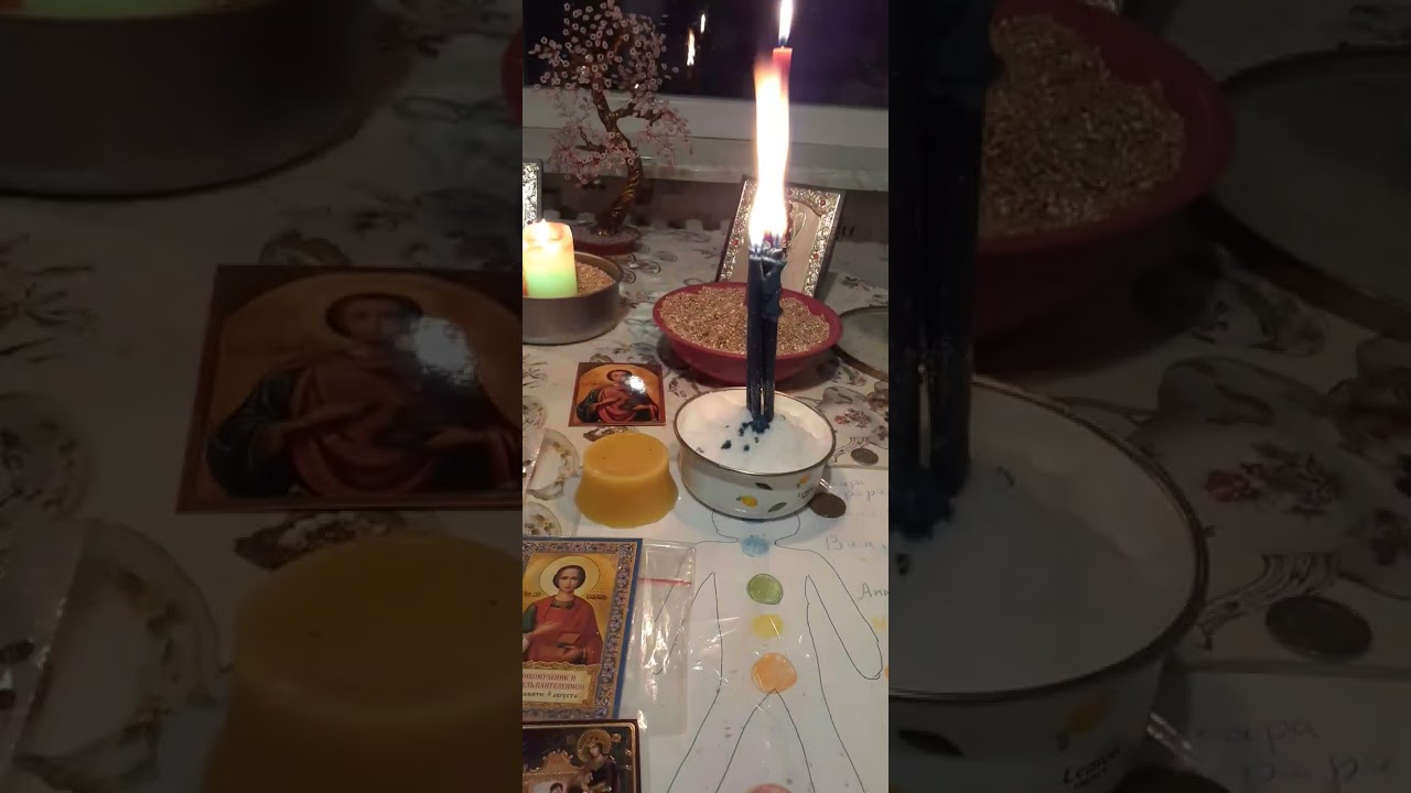 Чистка чакры Аджна,болезней нервной системы и глаз ладованием и восковым отжигом