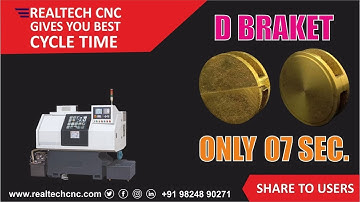 D-BRASS BRACKET REALTECH CNC MACHINE VD-083