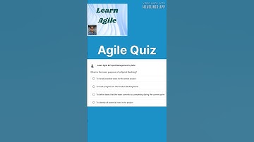 What is the main purpose of a Sprint Backlog? | Scrum Master Interview question | Sprint | Quiz
